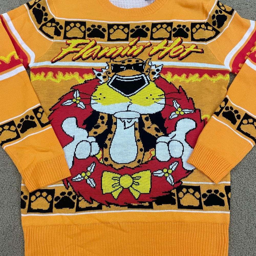 Flamin’ hot cheetos christmas Knit Sweater